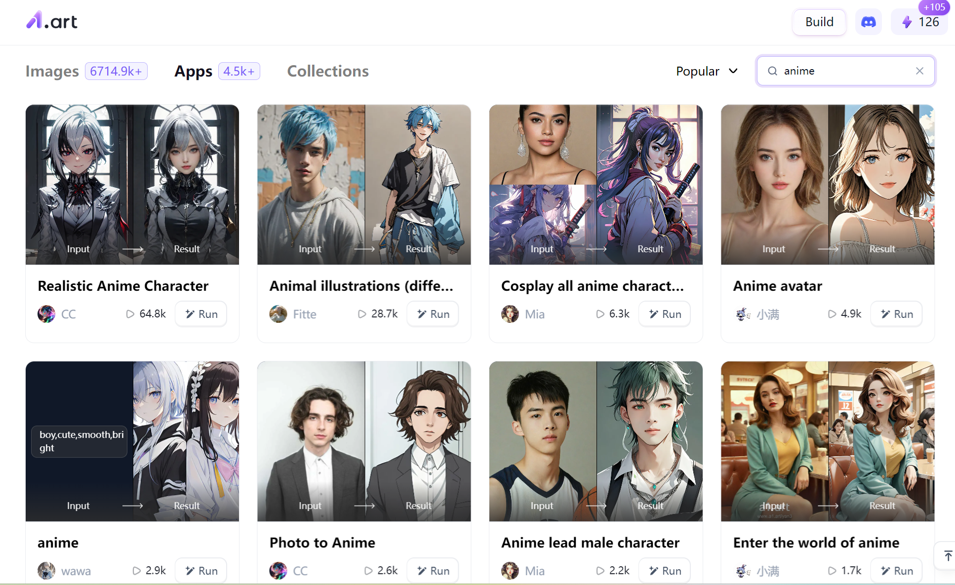 anime apps in a1.art