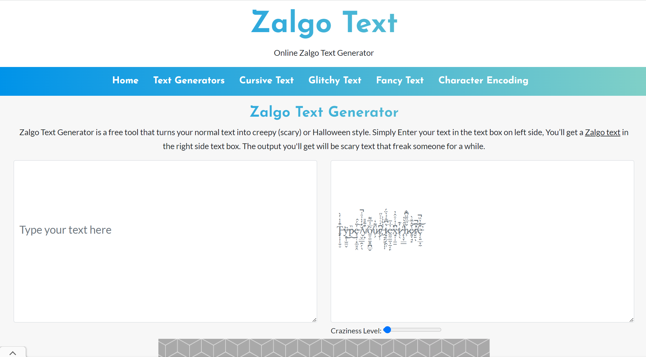 Zalgo Text Generator