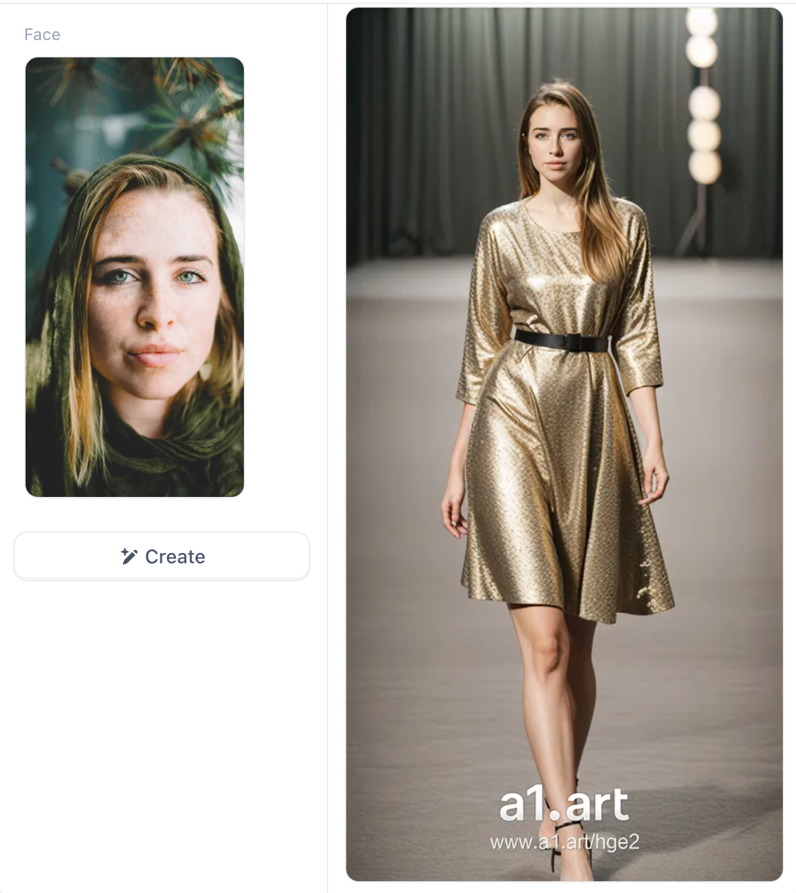 Supermodel-style app of a1.art