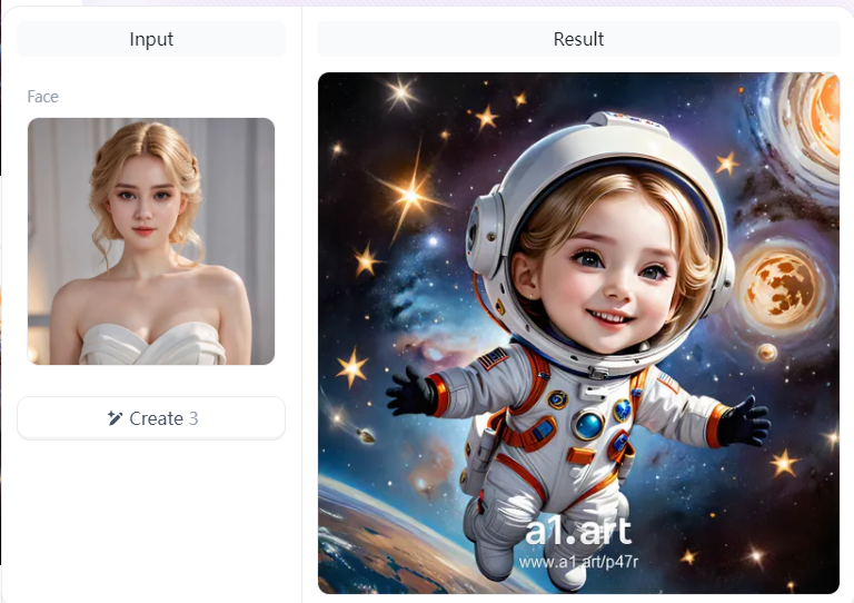 Astronaut blonde baby girl