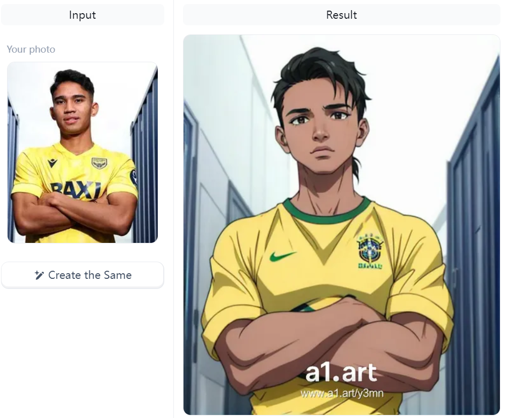 Anime tanned character in yellow shirt